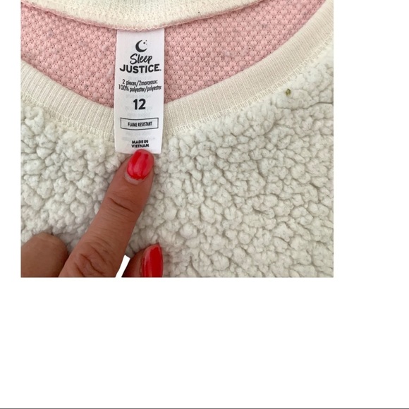 Justice Sherpa Sweater Girls Size 12 - Picture 5 of 5